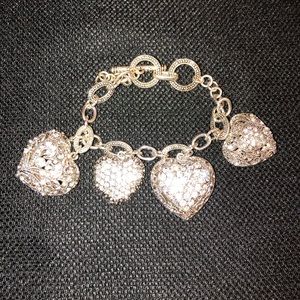 Silver charm bracelet